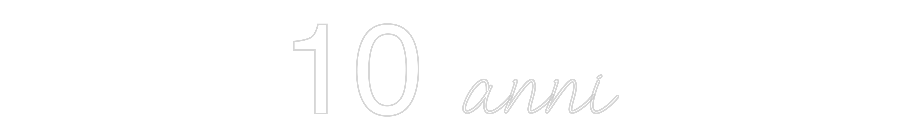INSEGNA LED PERSONALIZZATA 10 anni