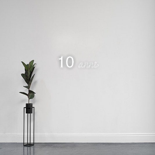 INSEGNA LED PERSONALIZZATA 10 anni