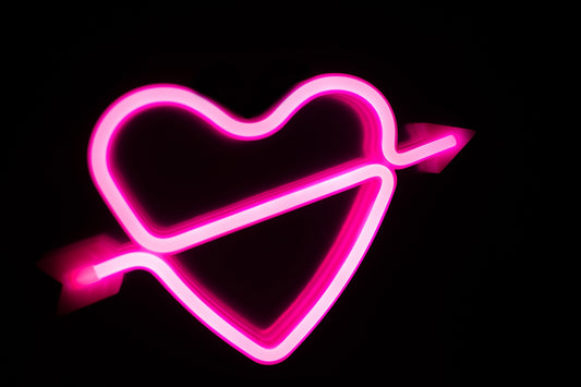 Pink-heart LED